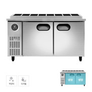 [스타리온] 직냉식 1/4밧드 김밥토핑 냉장고 381L (올스텐)