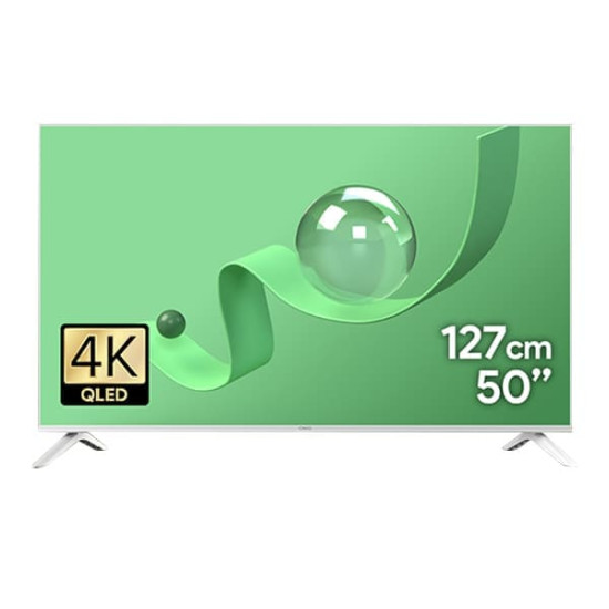 [더함] 스마트 구글 5.0 OS 안드로이드 14 QLED TV 50인치 (화이트)