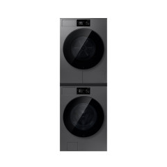 [삼성] 비스포크 AI 원바디 세탁기 24kg + 건조기 20kg + 상단 설치 키트 (다크스틸)