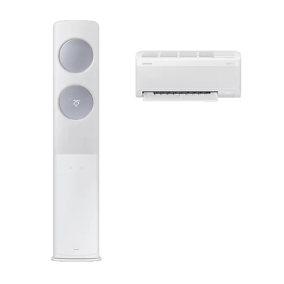 삼성 에어컨 무풍 클래식 AF9500 화이트 스탠드+벽걸이 17평+6평 투인원렌탈